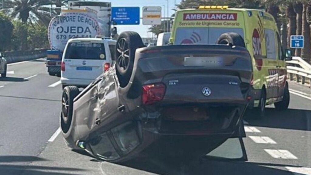 accident autoroute gc1 aeroport gran canaria