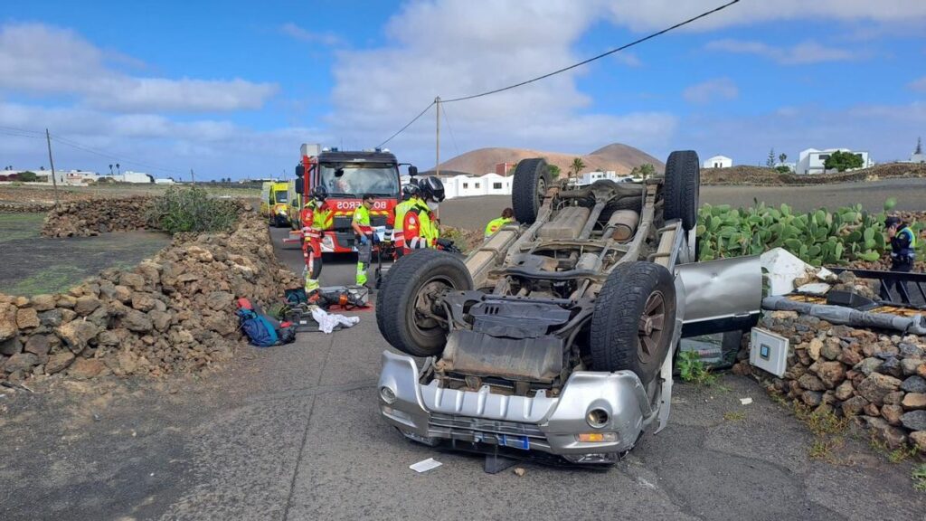 accident fourgonnette blesse tinajo lanzarote