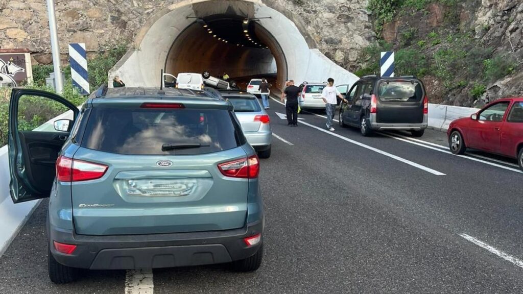 accident vehicule tunnel pont silva gc2 gran canaria