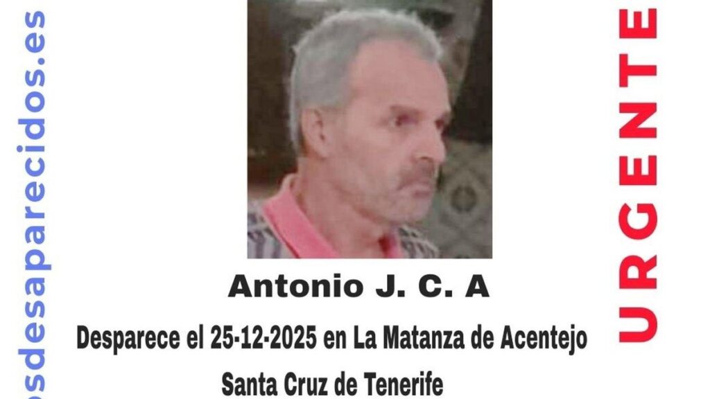 alerte disparition tenerife homme 58 ans matanza acentejo