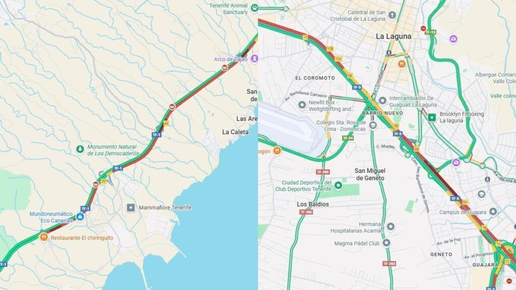 accidents embouteillages tf1 tf5 tenerife vendredi