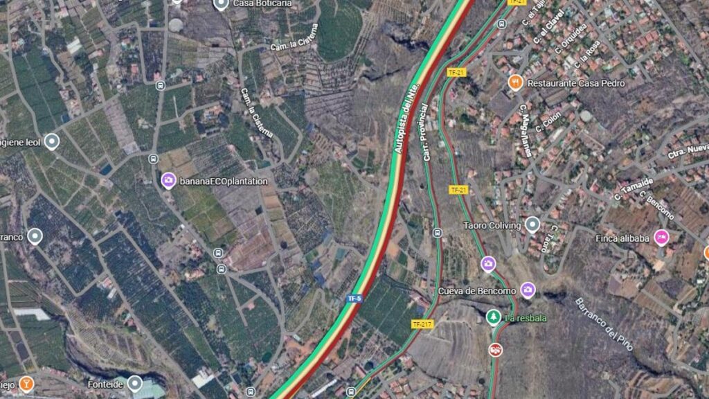 accidents paralysent autoroutes tenerife tf5 tf1