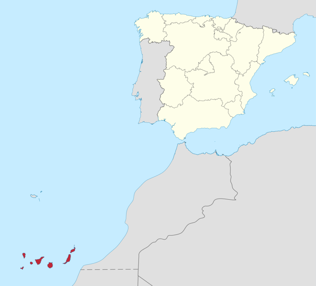 où se trouvent les îles Canaries