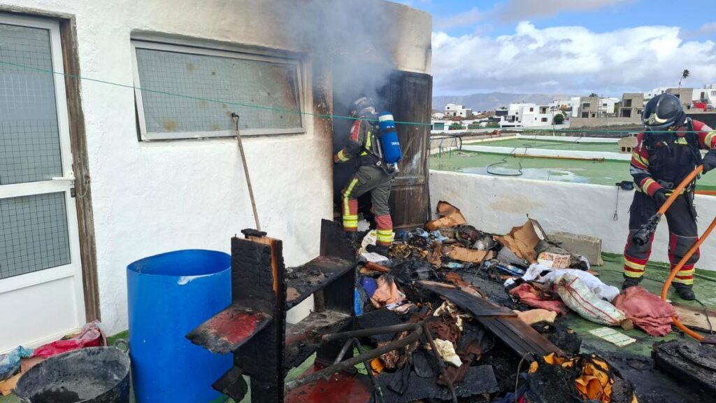incendie maitrise tinajo lanzarote