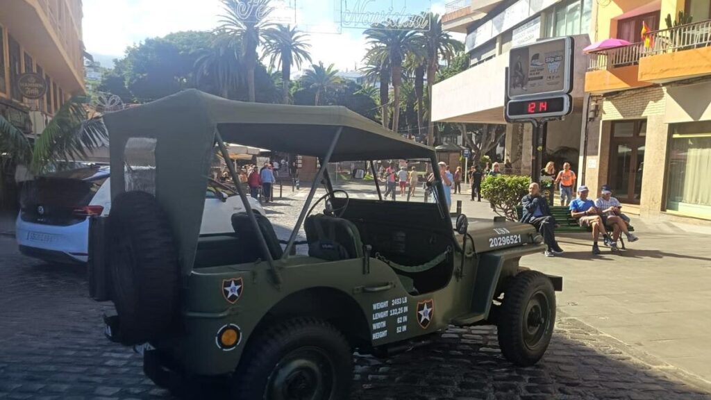 jeep militaire americain polemique puerto de la cruz tenerife