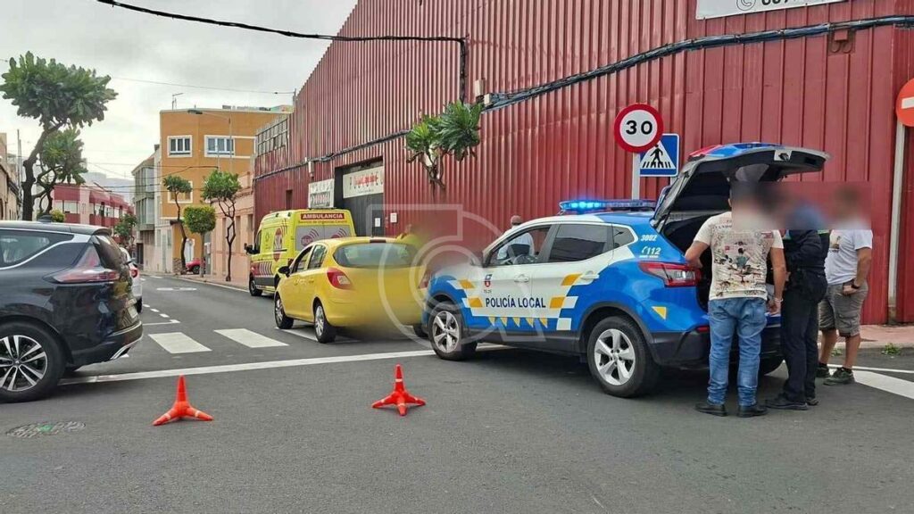 pieton blesse accident telde gran canaria
