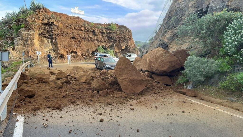 gran canaria route gc41 rouverte eboulement valsequillo