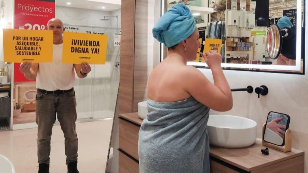 greenpeace action logement digne las palmas gran canaria