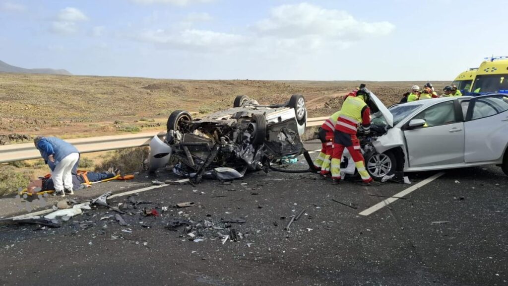 accident grave route lanzarote yaiza six blesses