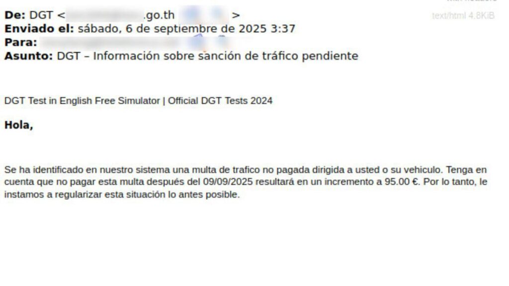 alerte fraude emails amendes dgt canaries