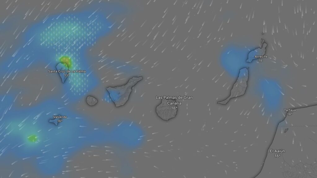 alerte jaune pluies cinq iles canaries mercredi