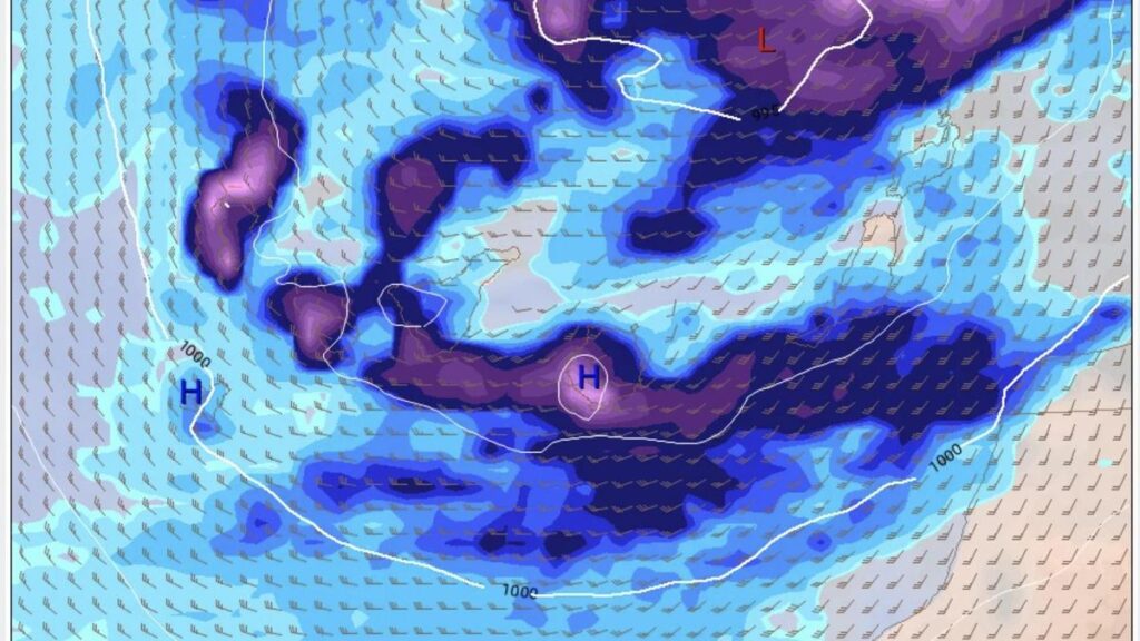 canaries previsions meteo pluie vent neige mars 2026