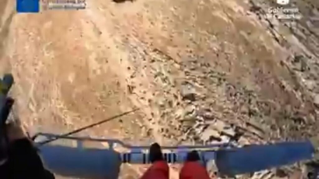 randonneuse evacuee helicoptere caldera blanca lanzarote