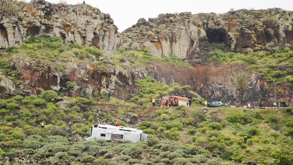 accident bus touristes britanniques la gomera freins