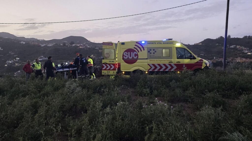 accident motard ravin san mateo gran canaria