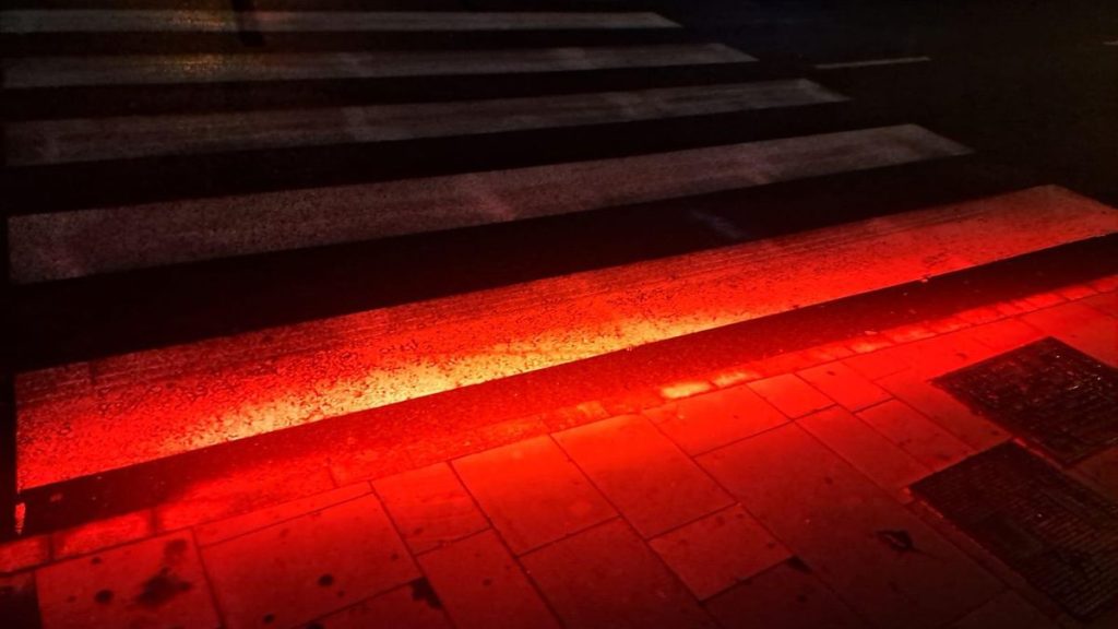 feu pieton intelligent projection lumiere la laguna tenerife