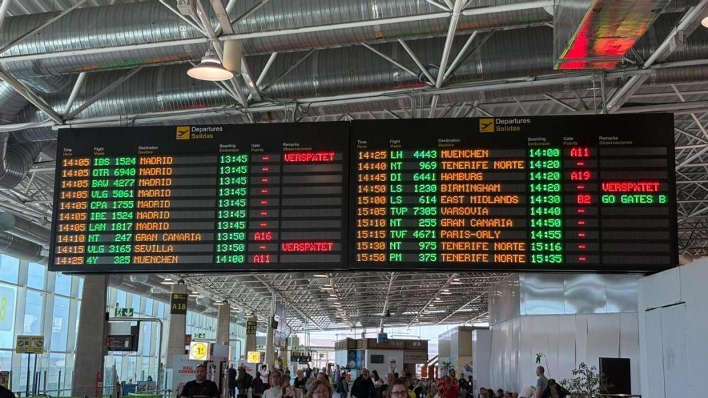 forts vents canaries vols deroutes avril 2026