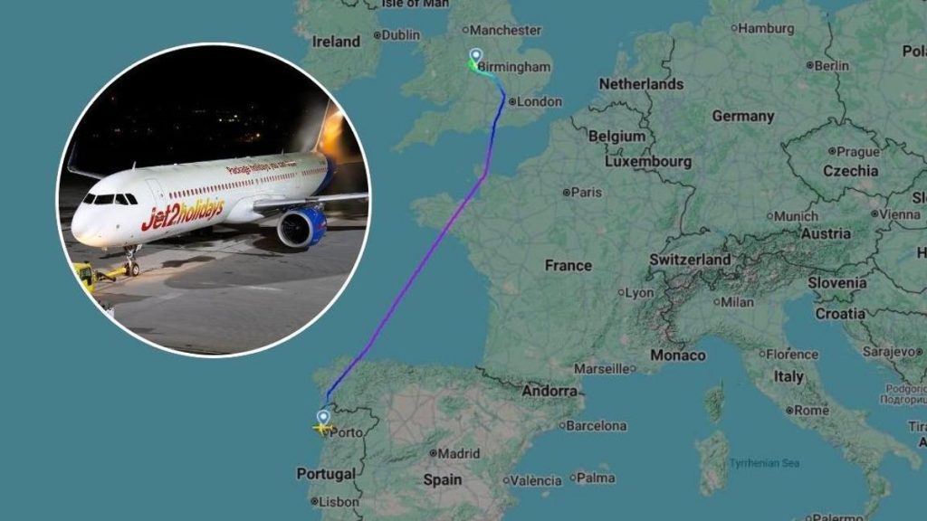 atterrissage urgence pilote infarctus jet2 tenerife birmingham porto