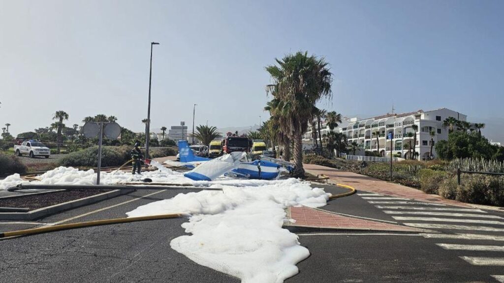 atterrissage urgence avion tenerife amarilla golf
