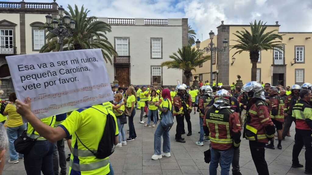 greve pompiers las palmas gran canaria conditions