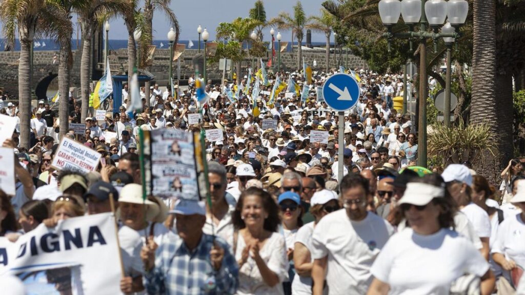 manifestation lanzarote hopital insulaire geriatrie