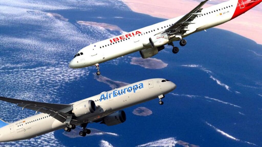canaries collision evitee iberia air europa juillet 2026