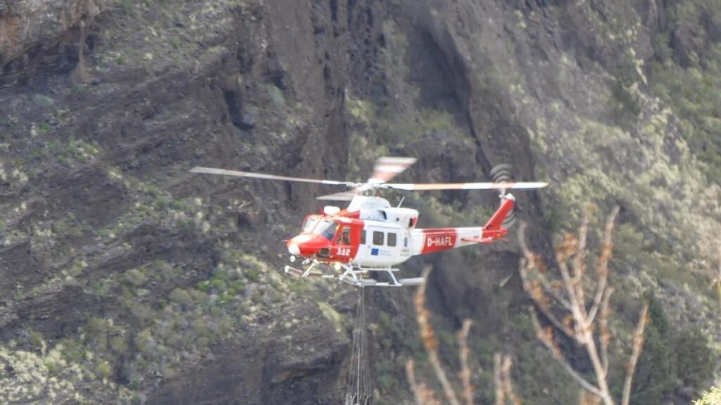 secours helicoptere randonneur guigui gran canaria