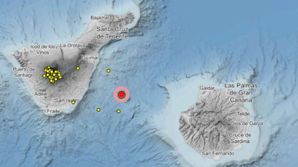 seisme magnitude 3 1 tenerife gran canaria