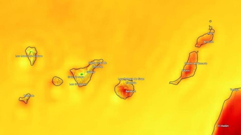 meteo tenerife mercredi hausse temperatures vent fort