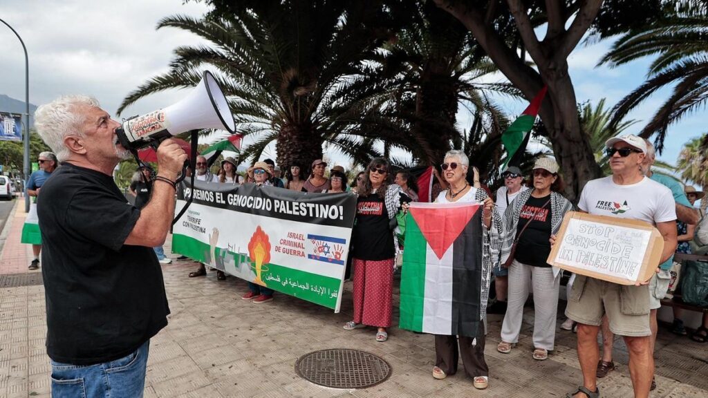 tenerife mobilisation contre israel water polo