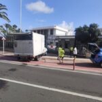 camion sans conducteur percute base las palmas