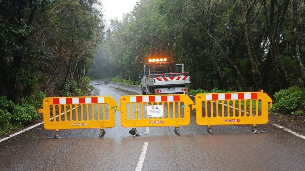 route cv 14 fermee hermigua la gomera